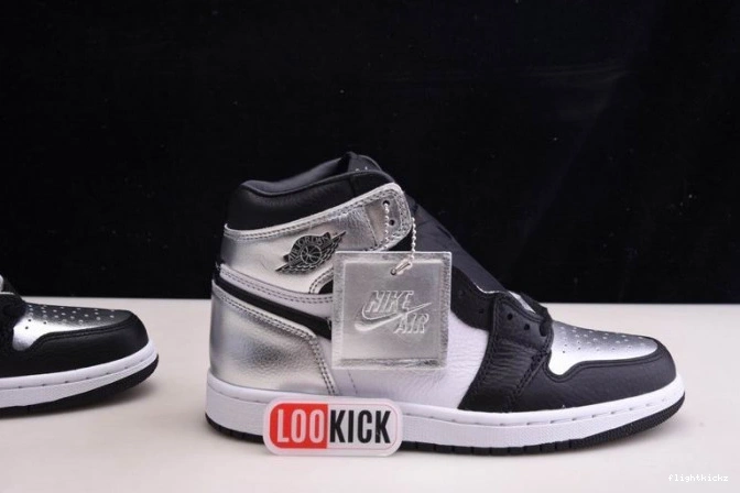 SILVER AIR 1 HIGH CD0461-001 OG JORDAN TOE WMNS 0808